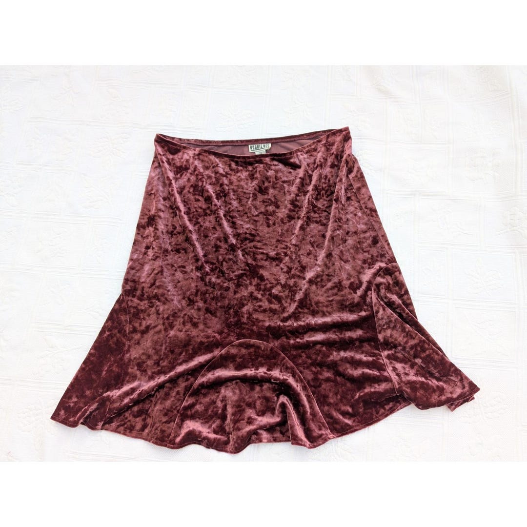 Robbie Bee Skirt Sz 14 Velvet Crushed Whimsigoth Fairy Witchy