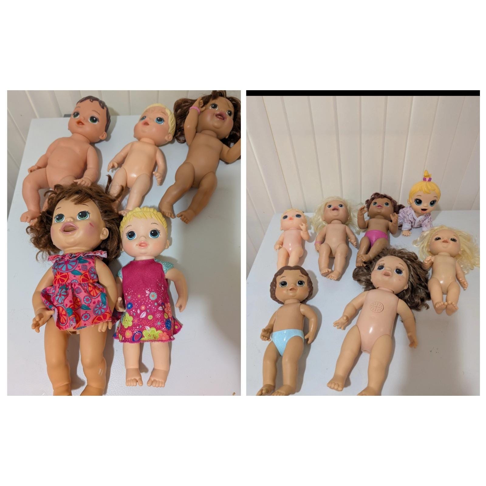 Lot Of 12 Baby Alive Dolls no other accessories included AS IS Read