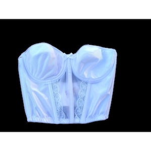 Vintage Emoire Intimates USA Strapless Bra 32 C Top Corset White /ivory