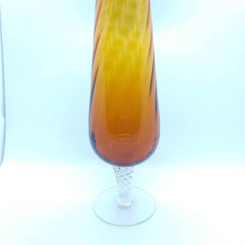 Footed Glass Vase 15x12x25cm