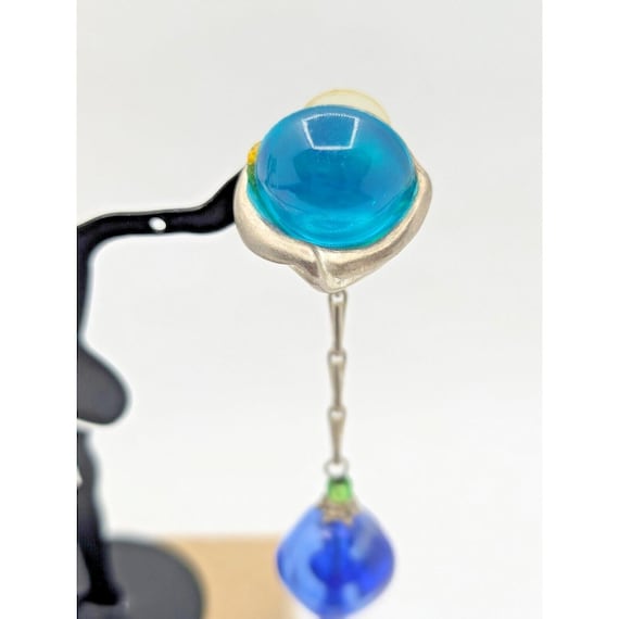 Vtg. Robert Rose Statement Earrings Dangle Pierce… - image 7