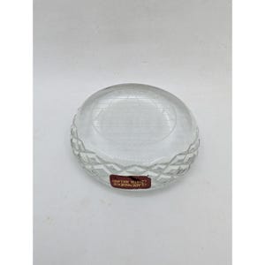 Paperweight Clarenbridge Crystal Ireland AFCEA Circular 3.25&quot;