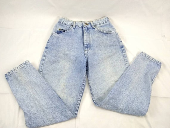 Vintage 80s Lee acid washed Jeans Petite size 6 2… - image 1