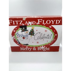 fitz and floyd christmas Celebrate decorative tray