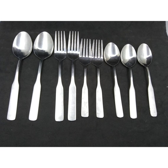 Set of 9 Imperial International Kingstowne Stainless Steel