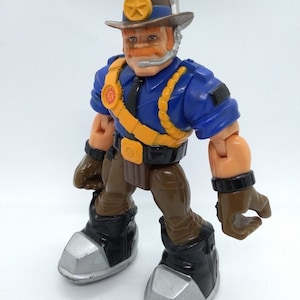 Boneco de ação vintage Mattel Rescue Hero de 2002