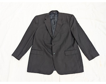 Brooks Brothers 346 Men's blazer silk wool blend 50L Charcoal Dark Gray Jacket