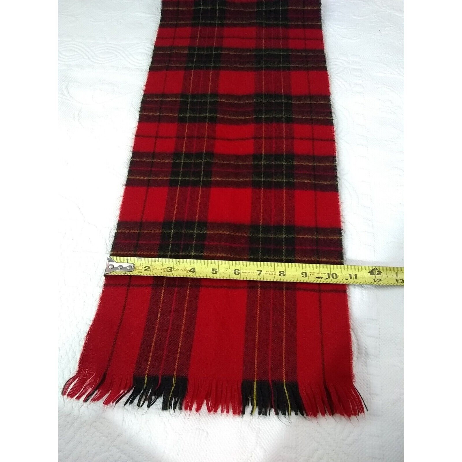 Vintage Courtelle Scarf Tartan 100% Acrylic Multicolor Made in