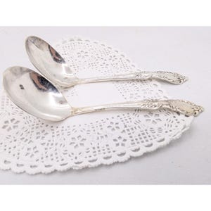 Juego de gran elegancia Wm Rogers, 2 platos adicionales, cucharas pequeñas originales Rogers de 5 pulgadas.