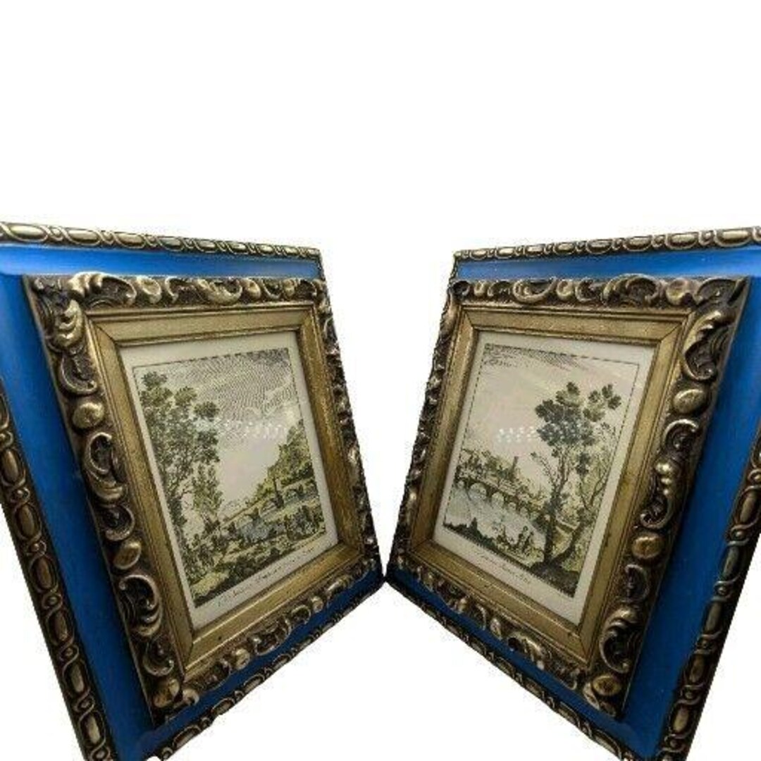 2 Mid Century Turner Wall Accessories Vtg. Scenes 11.8 X 12.8 Italy