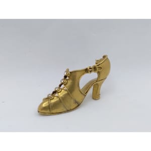 Metropolitan Museum of Art MMA Gold tone Crystals? victorian flapper shoe brooch