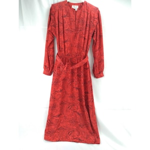Vintage 70s/80s Schrader sport long sleeve long dress size 12