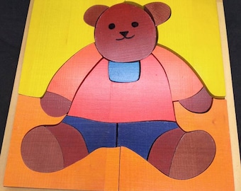 puzzle allemand vintage Selecta Spiezlug avec des pièces de forme unique