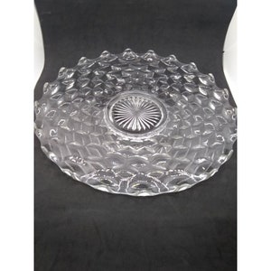 Fostoria American Clear 13.25” Round Torte Cake Plate Serving Platter