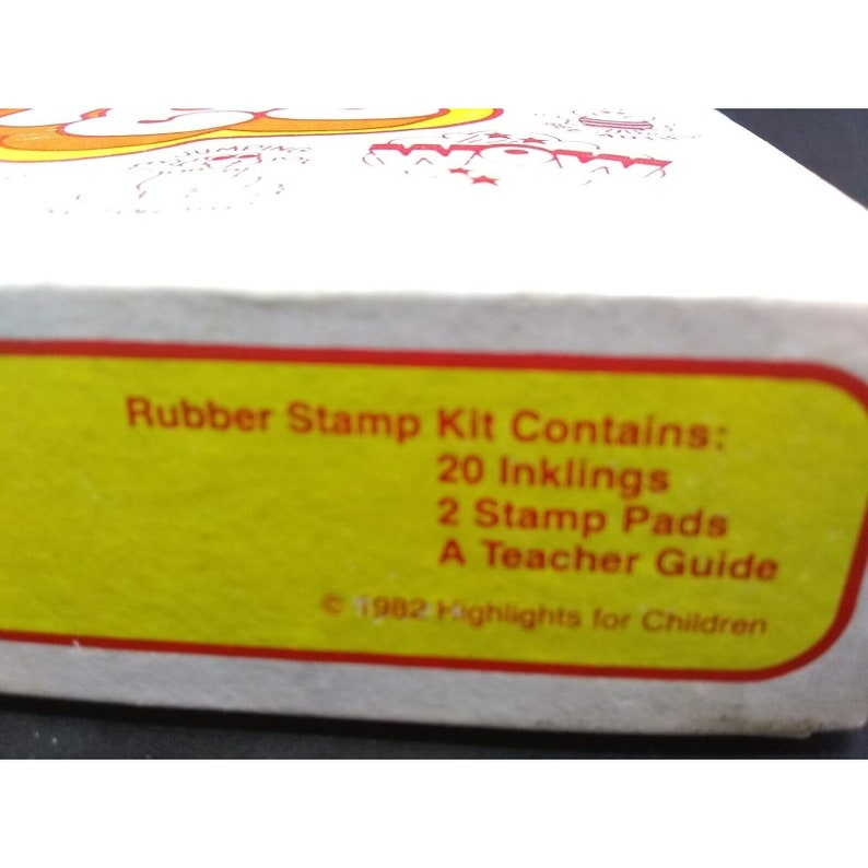 Highlights Stamp VTG 1982 Inklings Highlights for Children Rubber Stamp Kit READ - Etsy