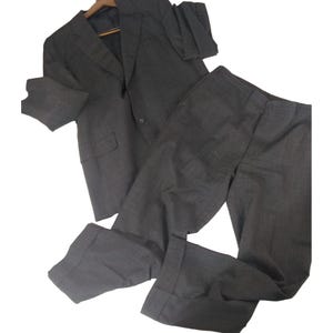 Vintage (workers union label inside) Brooks Brothers 36 X 29 40L plaid Wool polyester Blend Blazer pants suit READ Description