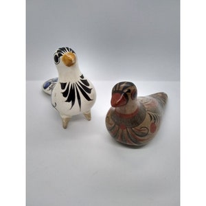 Vintage Tonala Mexican Pottery birds