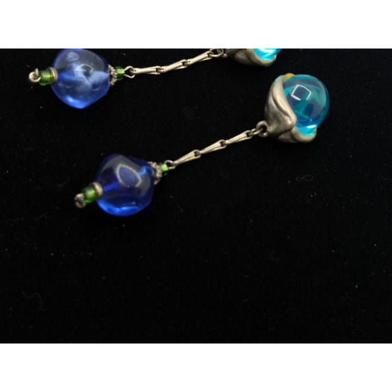 Vtg. Robert Rose Statement Earrings Dangle Pierce… - image 10