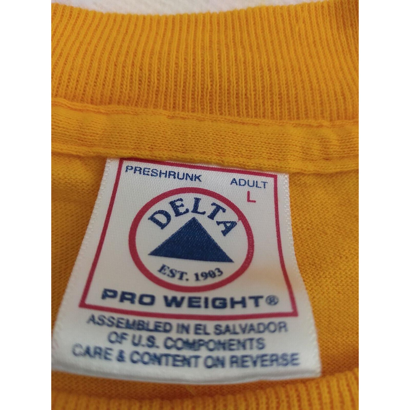 Vintage Delta Pro Weight MTV Logo Zebra Yellow to Orange Tone T 