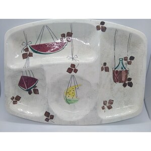 Vintage MCM Royal Sealy Japan Jamaica Pattern Appetizer snack tray plate