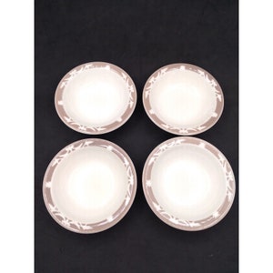 Vtg Syracuse China USA 95K Nutmeg Restaurant Ware 4.75&quot; Fruit Rim Bowls set of 4