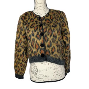 Mohair Leopard Cardigan - Etsy