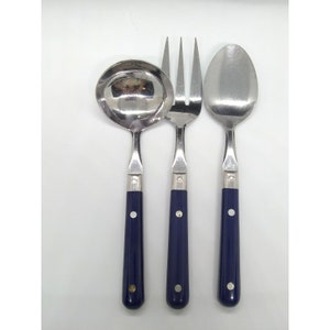 Vtg Life Time Stainless Korea Serving gravy ladle dinner fork & dinner spoon