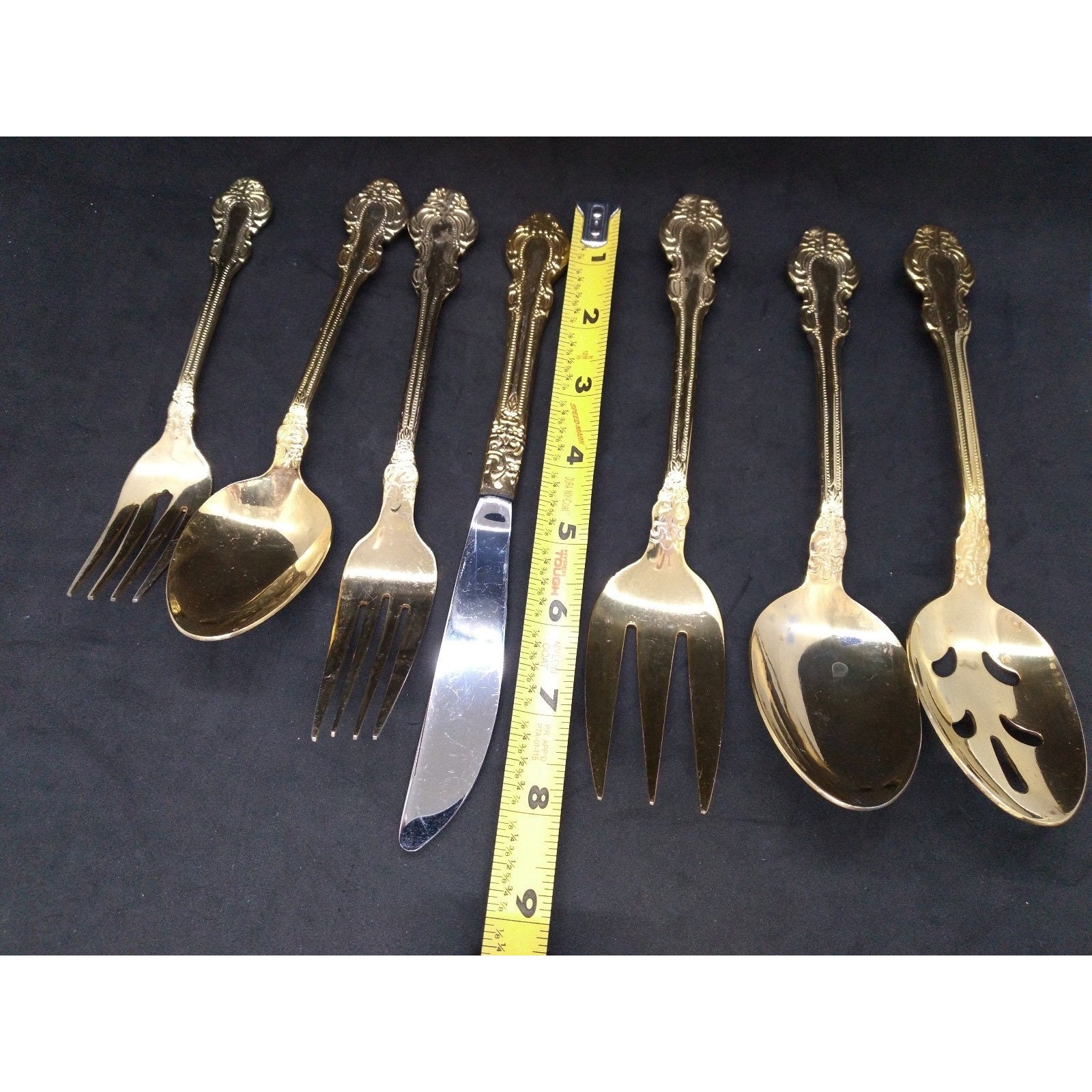 Cambridge Stainless China Alyssa Sgold Cutlery Set Etsy