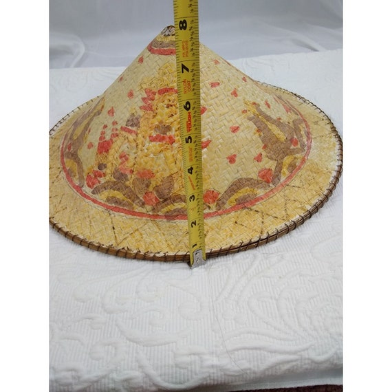 Vintage Asian conical decorated painted farmer style hat Vintage Asian conical decorated painted farmer style hat | eBay main image 2