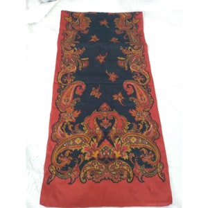 Vitnage Classic floral paisley print rectangular scarf 14.5&quot; x 60&quot;