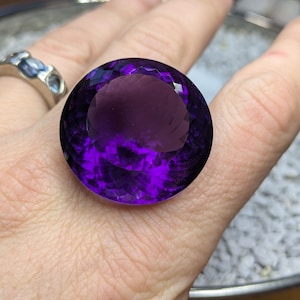 93.64 ct Deep Purple Certified Siberian Amethyst from Russia.