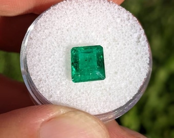 Certified 2.09 Carat AAA Deep Green Emerald from the Swat Valley in Pakistan.