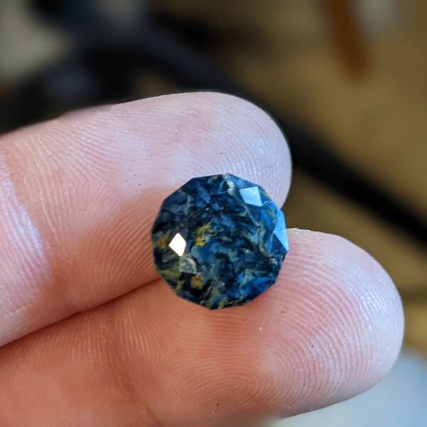 4.23 Ct. Rare Blue Pietersite from Namibia. Wonderfully Unique, One of a Kind Gemstone. No Treat/No Heat 100% Natural.