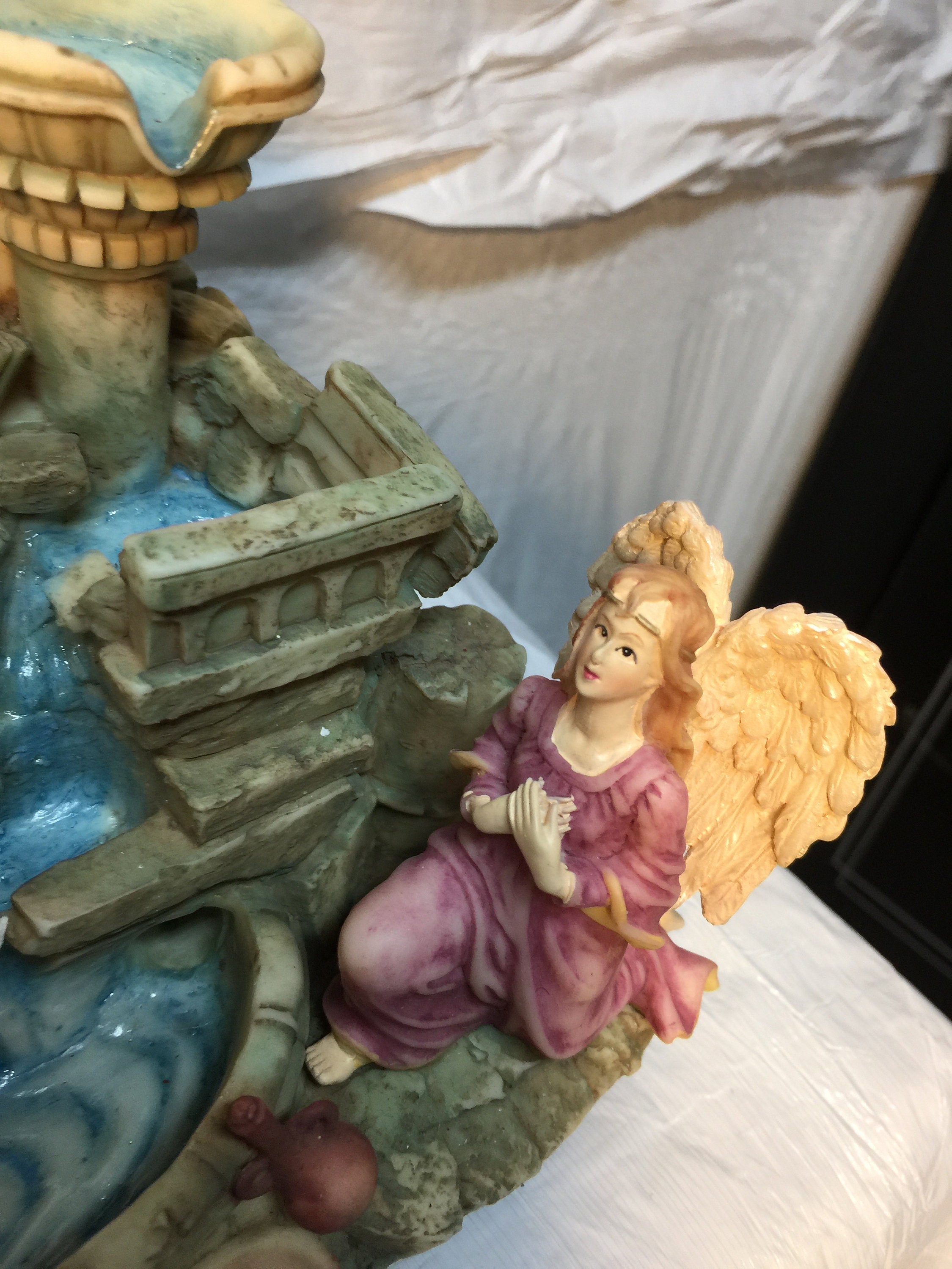 Indoor Waterfall Statue of Mother Mary Baby Jesus and Joseph Etsy