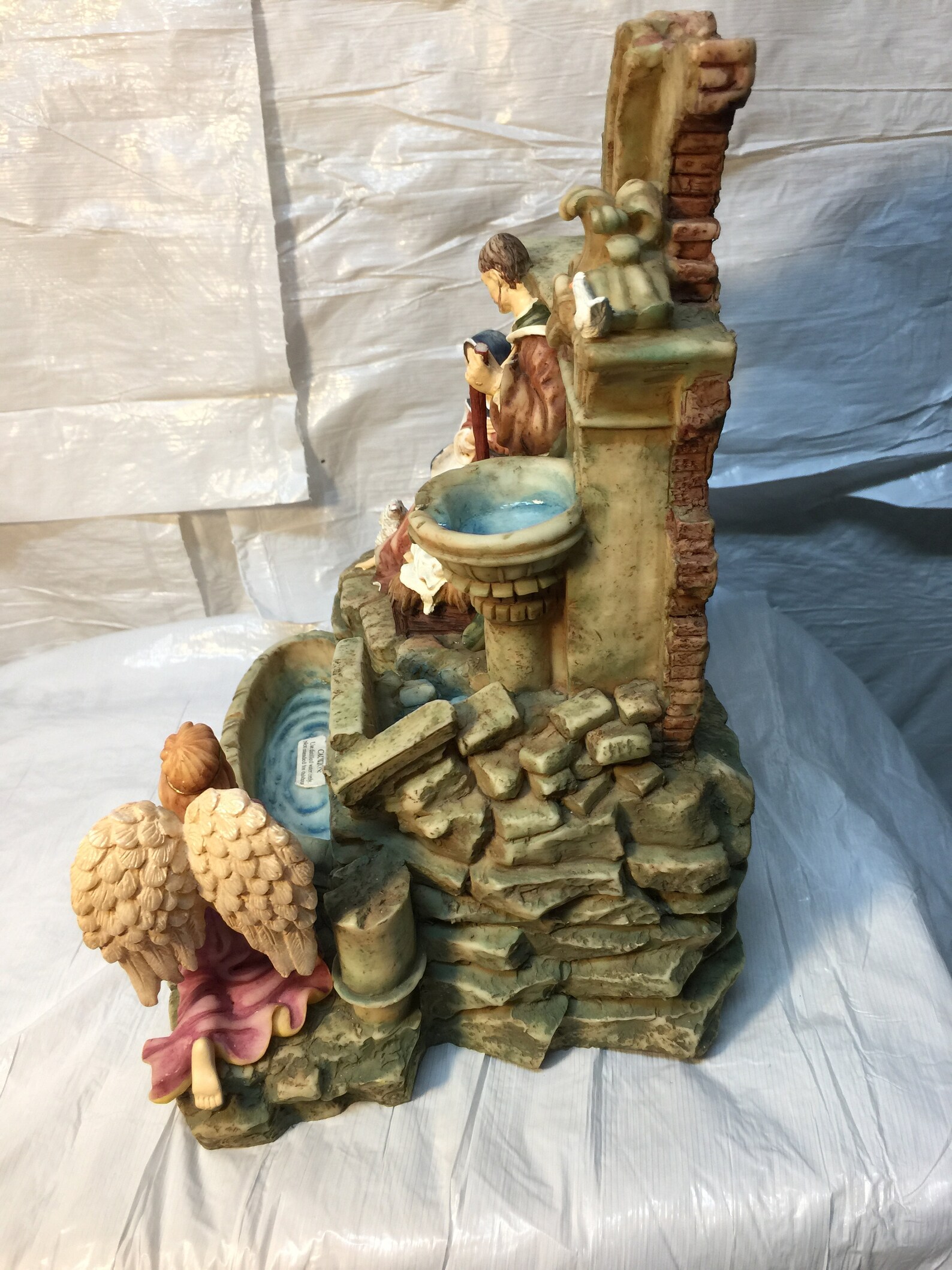 Indoor Waterfall Statue of Mother Mary Baby Jesus and Joseph Etsy