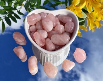 Rose Quartz Tumble Stones, Ethically Sourced Crystals, Pink Crystals