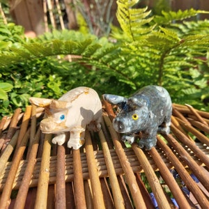 Crystal Pig, Soapstone Pig, Animal Totem, Soapstone Animal