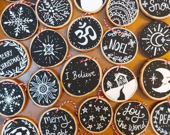 Handmade Wood Slice Christmas Ornament: Surprise Bauble