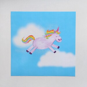 Unicorn 210x210mm Unframed Print