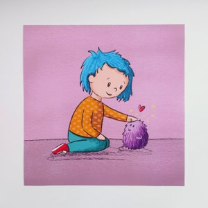 Hello!  210x210mm Unframed Print