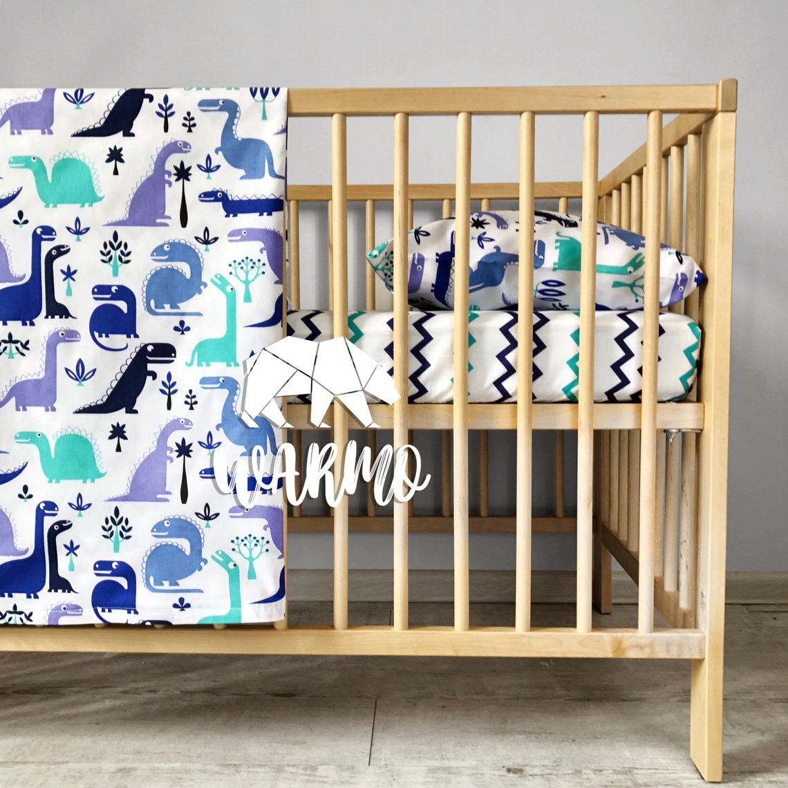 Crib Bedding Baby Boy Nursery Set Dinosaurs Dinosaur Etsy