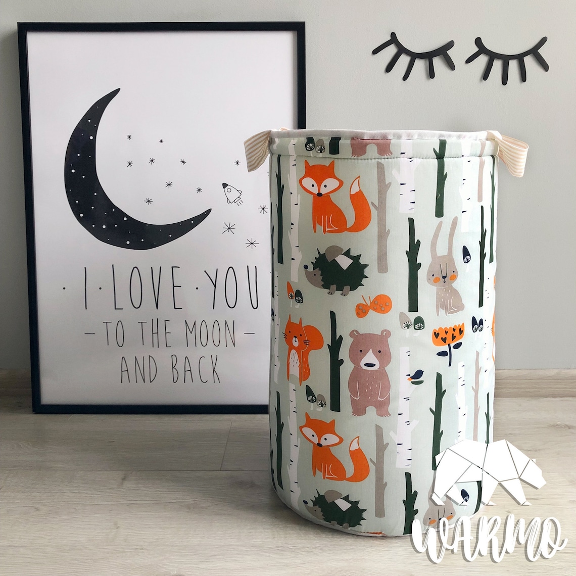 Forest Animals storage basket Fabric Organizer Storage Bin Etsy