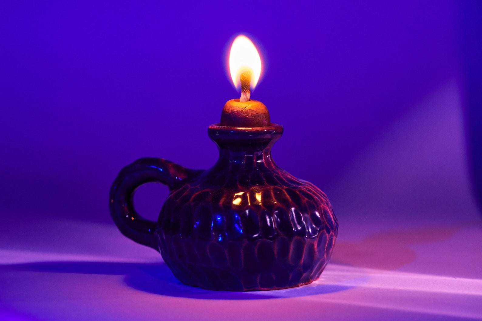 Ceramic oil lamp Pottery Oil lamp Medieval lamp RPG LARP Etsy