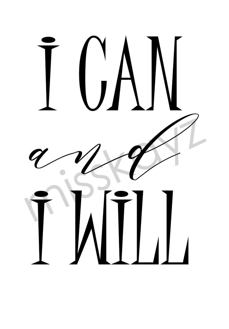 Printable Motivational Wall Decor | Etsy
