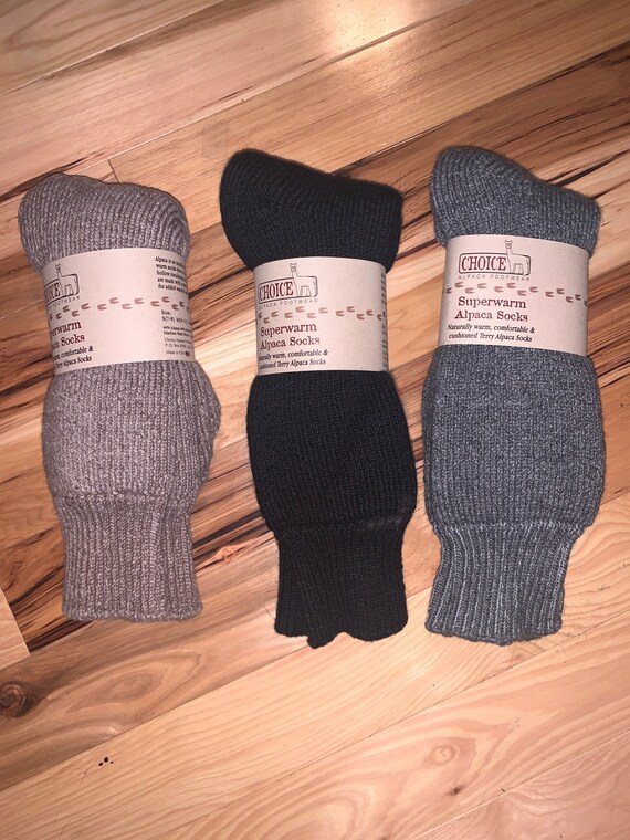 Superwarm Alpaca Socks made in USA Etsy