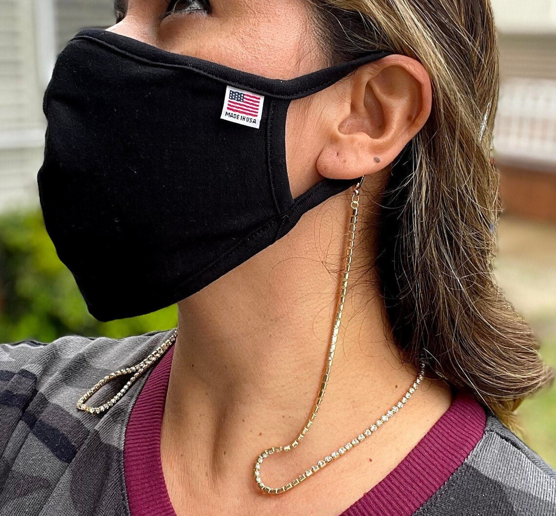 Made in USA Face mask Neck Strap black is included Etsy