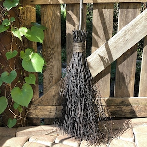 Black Birch Broom, Besom, Birch Broom, Natural Witch Broom, Wizard Broom, Halloween broom, Decorative Broom, Wedding Decor