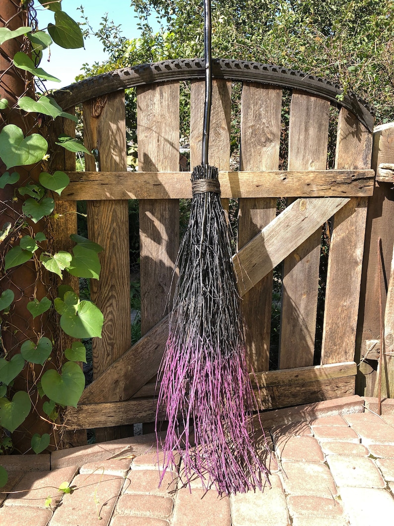 Purple Birch Broom, Besom, Birch Broom, Natural Witch Broom, Wizard