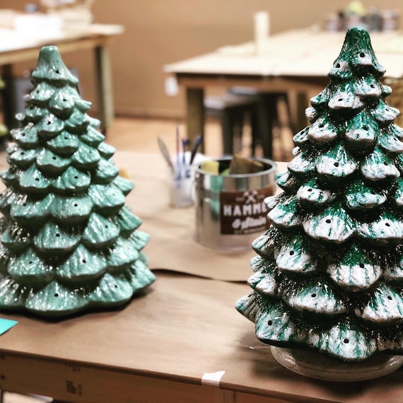 18 ceramic Christmas tree with lights DIY ready to paint Etsy