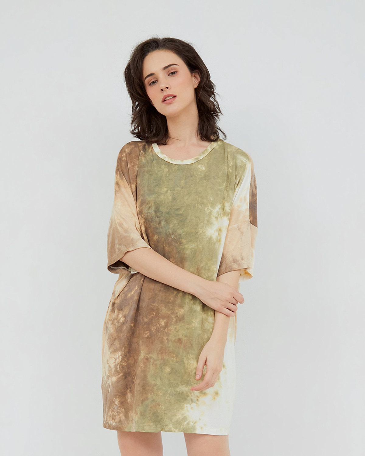 tie dye oversized shirt dress Rainbow Tie Dye Oversized T-Shirt Dress  AX Paris